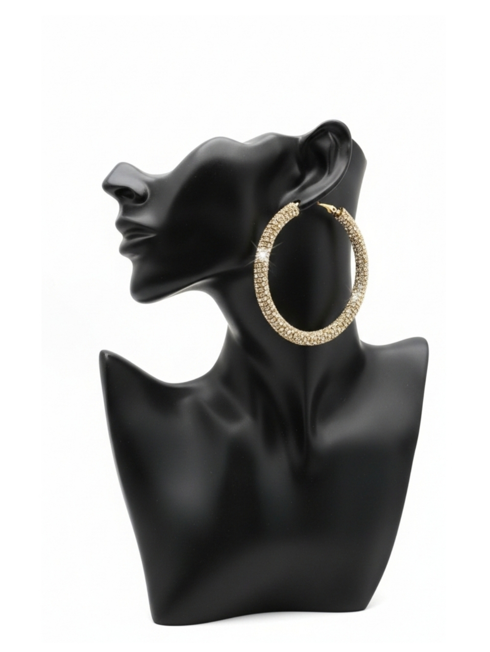 Crystal Pavé Hoop Earringz ▪︎ Gold
